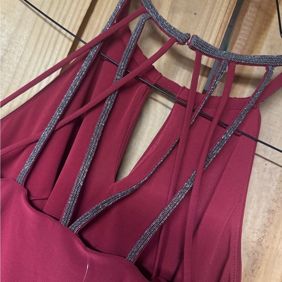 White House Black Market Red Layered Blouse - Picture 5 of 6